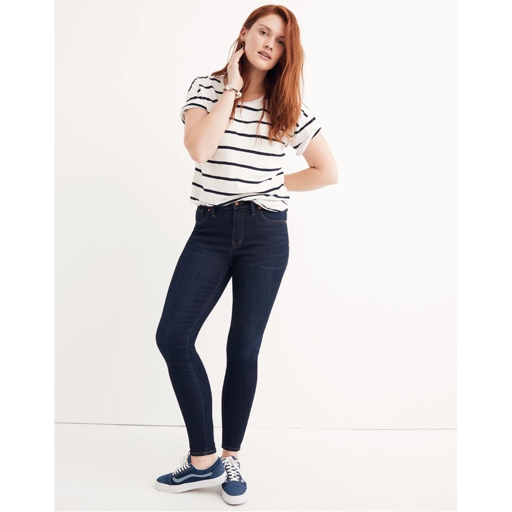 Madewell Petite Mid-Rise Skinny Jeans in Larkspur Wash: Tencel Denim Edition